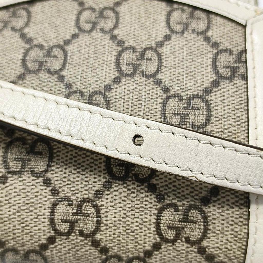 [Pre-Owned] Gucci Horsebit 1955 Mini Bag 'Beige/Ebony/White' - Very Good #XPZU1A
