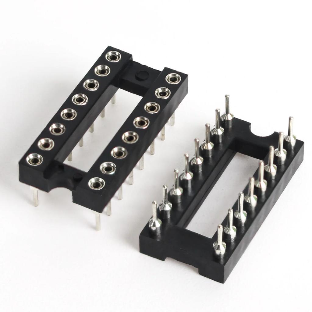 10PCS Round IC Socket 6Pin 8Pin 14Pin 16Pin 18Pin 20Pin 24Pin 28Pin DIP Socket Chips Base DIP IC Sockets Adaptor