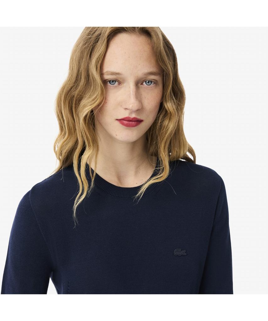Женский хлопковый свитер LACOSTE с круглым вырезом Af4145-55N 166