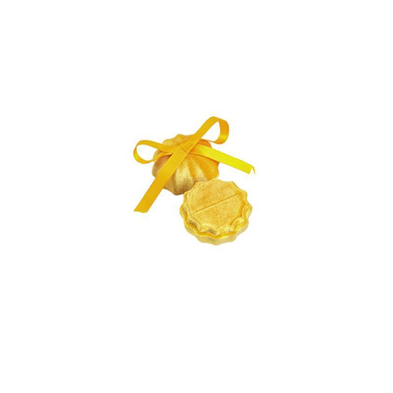 Velvet Ring Box With Pumpkin Shape For Jewelry Storage And Gift Packaging