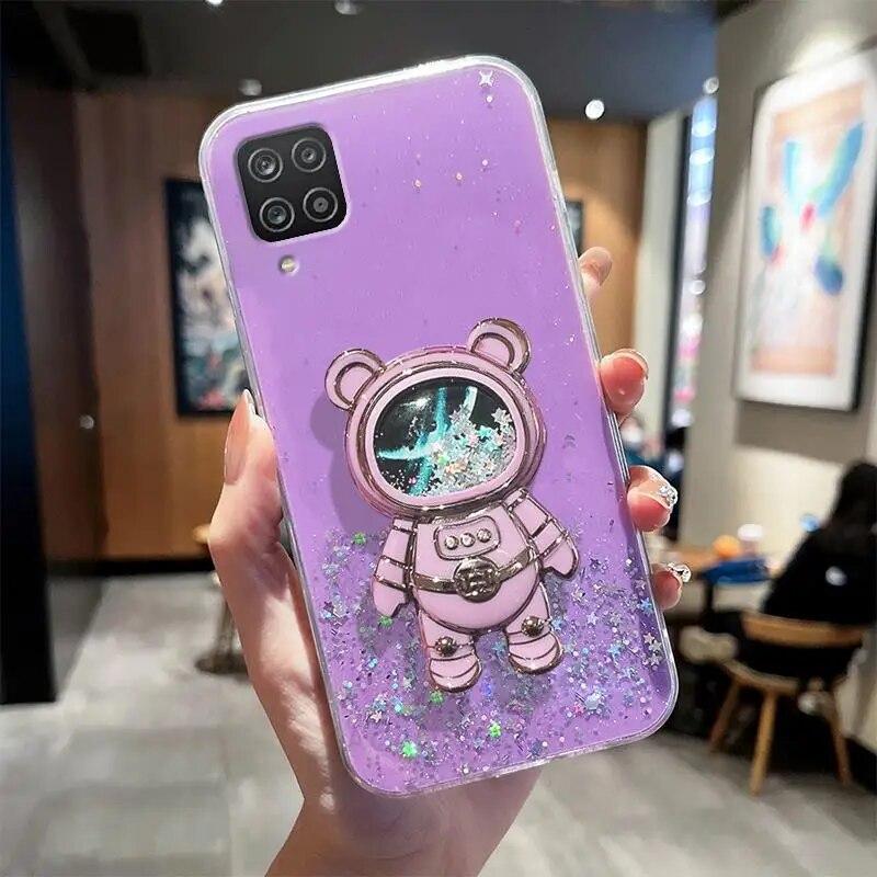 Чехол-держатель с астронавтом A 12 22 51 71 для Samsung Galaxy A12 A22 5g A51 A71 4g A31 M53, силиконовый чехол с подставкой M 33 53 23