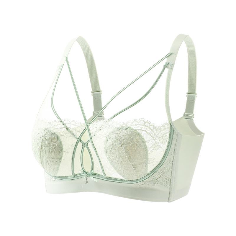Французский тонкий кружевной сексуальный регулируемый дышащий бюстгальтер без стального кольца