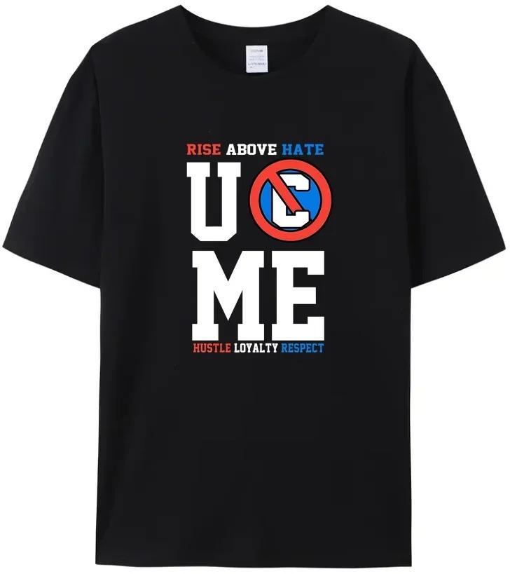 Wrestling T-Shirt John Cena Casual Men's Women's High Quality T-shirt RISE ABOVE HATE UC ME HUSTLE LOYALTY RESPECT Printed Tee
