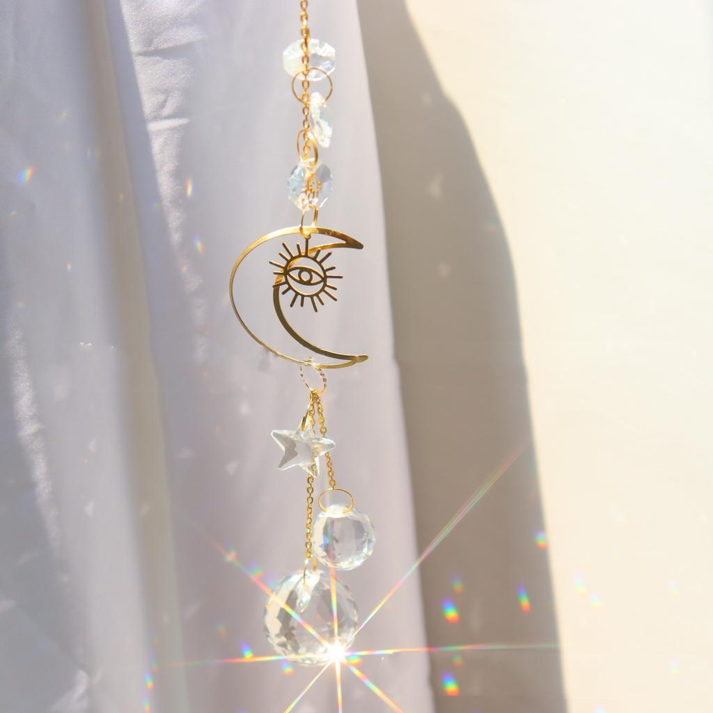 Хрустальный Ловец Солнца, Солнце, Луна, Звезды, Призма, Бусины, Радужные Шары, Слезы, Капли, Ловец Солнца для украшения сада, Подвеска для окон