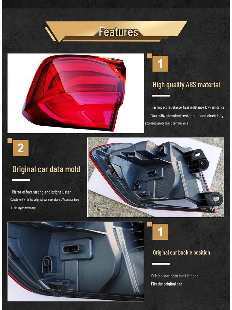 Compatible BMW 3 Series Taillight Upgrade for F10LCI/F30LCI (2013 To 2016) Rear-end Collision Repair
