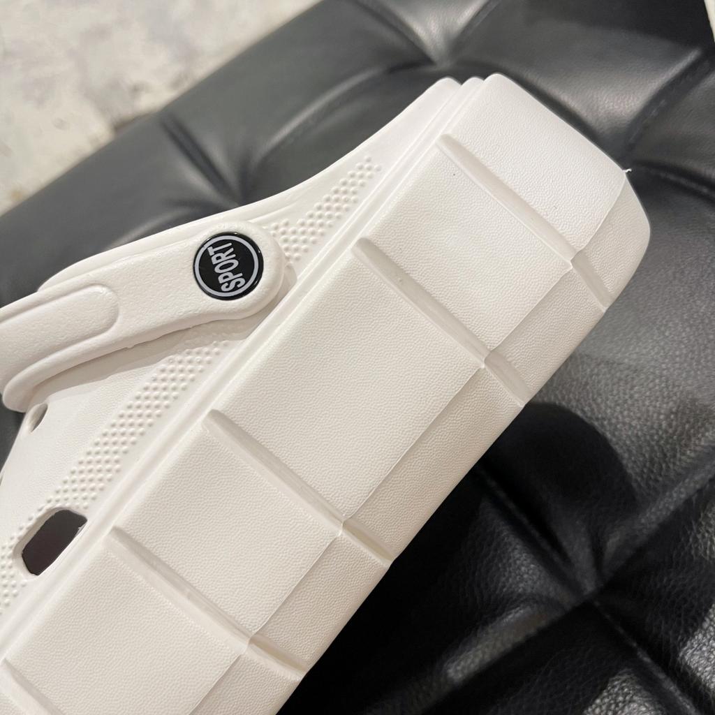 TUINANLE Hole Shoes Chunky Slippers Summer Beach Shoes Outdoor Green Platform Sandals