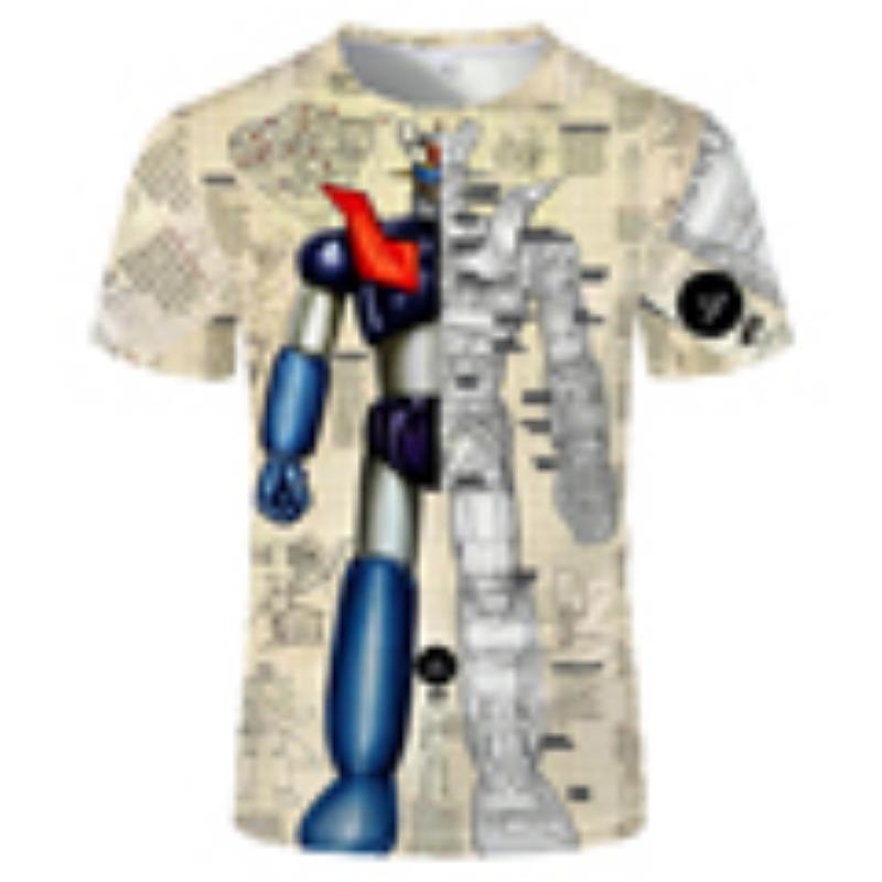 2025 Новая горячая распродажа Mazinger ZT Футболка для мужчин Аниме Робот Мода Повседневная 3D Печатная женская футболка Скидки Одежда для мальчиков Предложение Детская футболка