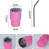 2oz Double Wall Stainless Steel Mini Tumbler SGlass Thermos Bottle With A Lid and Straw Home Bar Double-Layer Insulation