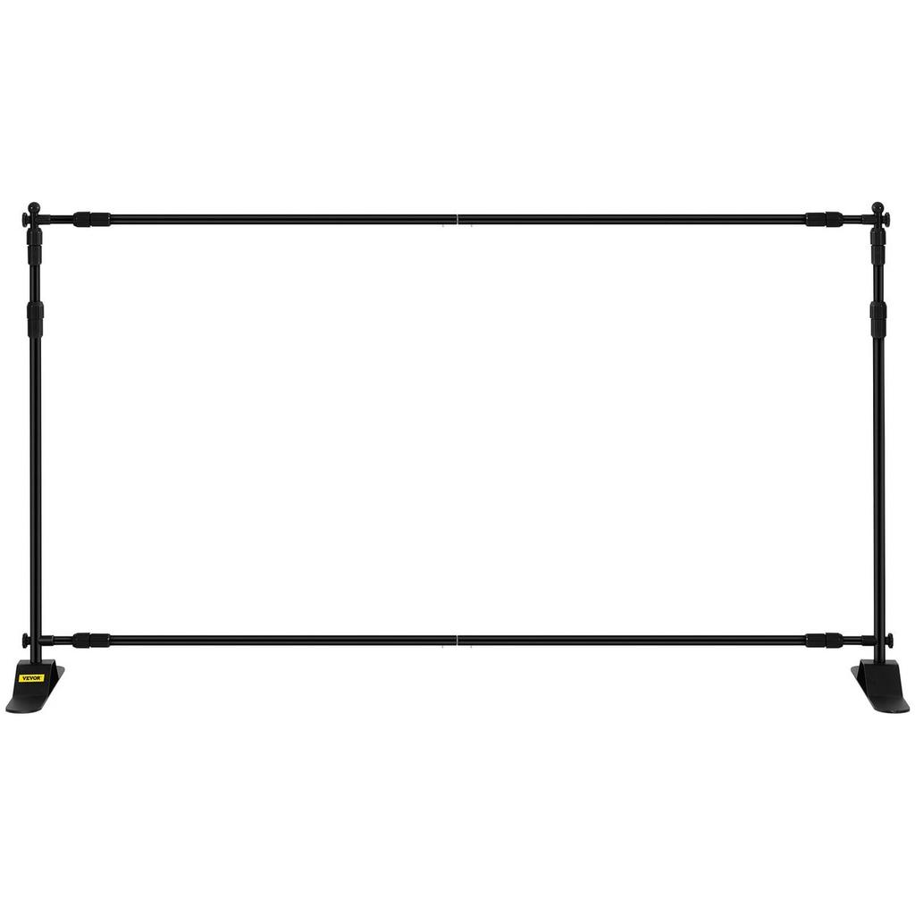 Step and Repeat 8'x8'- 10'x8' Backdrop Banner Stand Adjustable Telescopic Height and Width Retractable Banner Stand with Carrying Bag