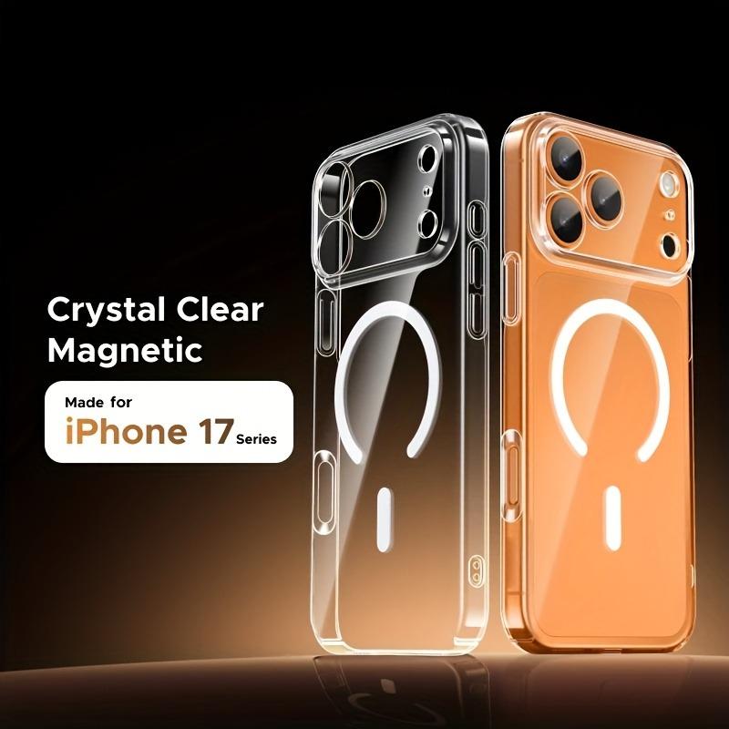 Transparent Magnetic case for For Iphone 17 Air 16 1 14 Plus 13 12 11 Pro Max Wireless Minimalist Design Charger Cover