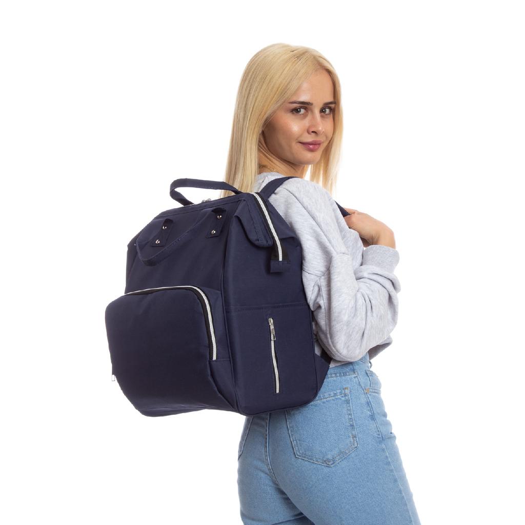 Черно-серый рюкзак для ухода за мамой и ребенком с бутылочкой-термосом, водонепроницаемая коляска с вешалкой