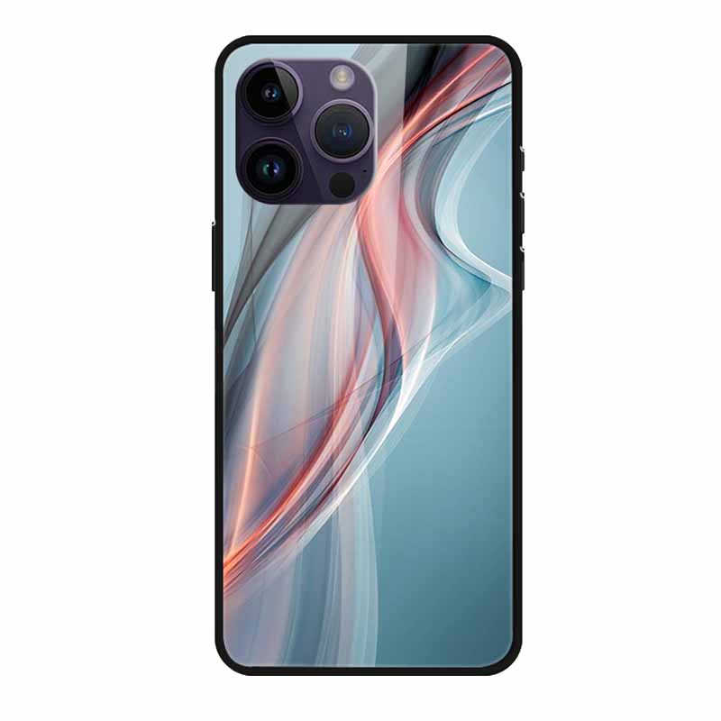 Закаленное Стекло Чехол Для iphone 15 Pro Max Чехол Жесткое Стекло Задняя Крышка Мягкий ТПУ Бампер Для iphone 16 Pro Max Чехол для Телефона 16Pro Max