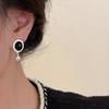 Панк Геометрические Висячие Серьги-гвоздики Большие Для Женщин Рок Овальный Черный Камень Цвет Простые Ins Крутые Вечерние Украшения Подарок