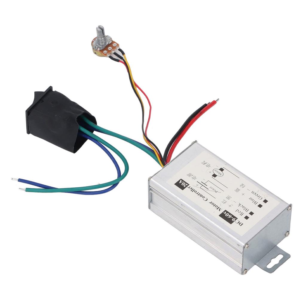 DC Motor Speed Controller 9V 12V 24V 36V 48V 60V PWM Variable Fan Speed Controller with CW CCW Switc