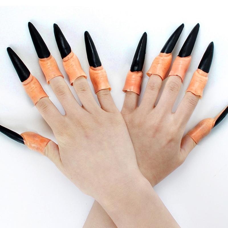 Ногти "Пальцы ведьмы" Хэллоуин Костюм Реквизит Накладной нос ведьмы для вечеринки Клуба
