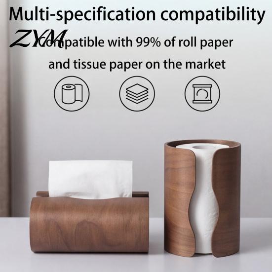 Elegant Facial Tissue Cover for Bedroom Box Holder, Natural Wood Storage Organizer, Decorative Rectangular Practical Napkin Holder Living Room