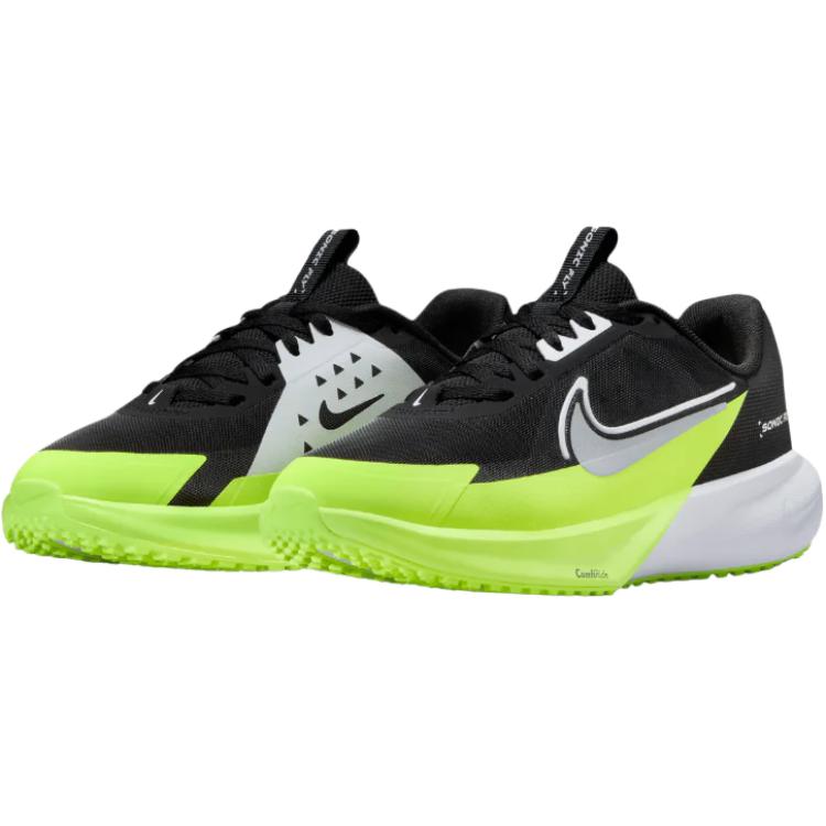 Nike SONIC FLY Амортизация, Отскок, Дышащие, Поддержка Низкие Детские Кроссовки для Бега Черно-Желтые Кроссовки FZ0017-002