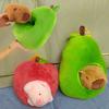 2-in-1 Baby Avocado Capybara Plush Toy Stuffed Creative Into Fruit Transform 25/35cm Apple Pig Cuddly Doll for Kid Birthday Gift