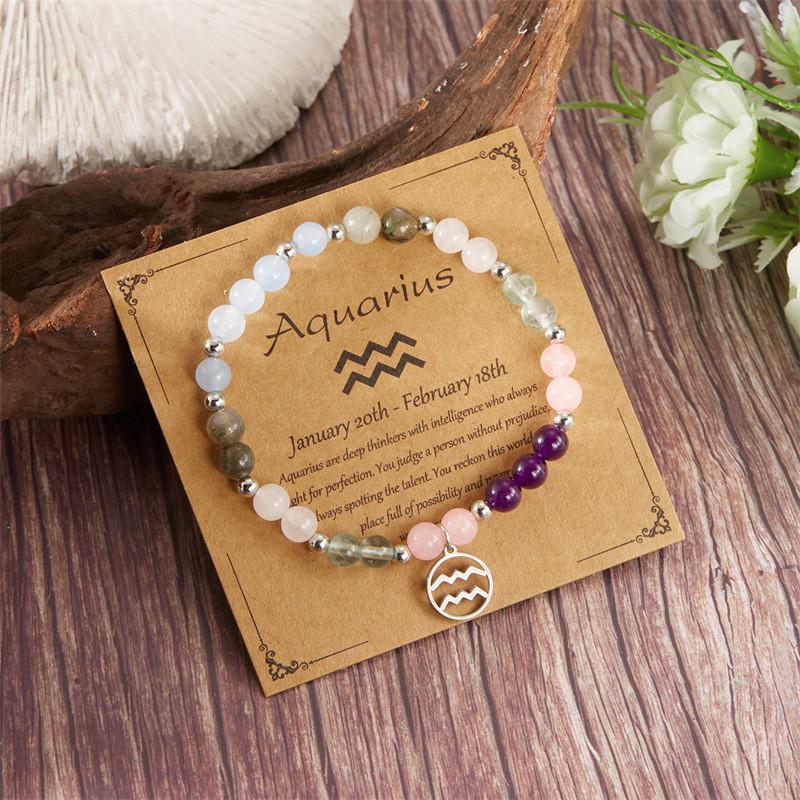 Constellation Stone Jewelry Bracelet For Women With Copper And Glass Beads For Travel