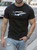 Графическая футболка Boeing 737 Графическая футболка - Черная Авиация...