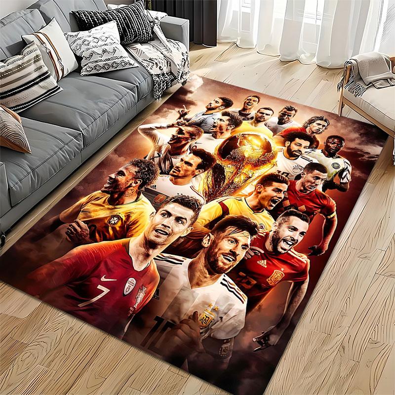 Famous Football Players Carpet suitable as a non-slip mat for the living room or bedroom sofa