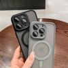 Магнитный чехол для беспроводной зарядки Magsafe Matte Armor для iPhone 11 12 13 14 15 Pro Max Plus, противоударный защитный чехол для объектива
