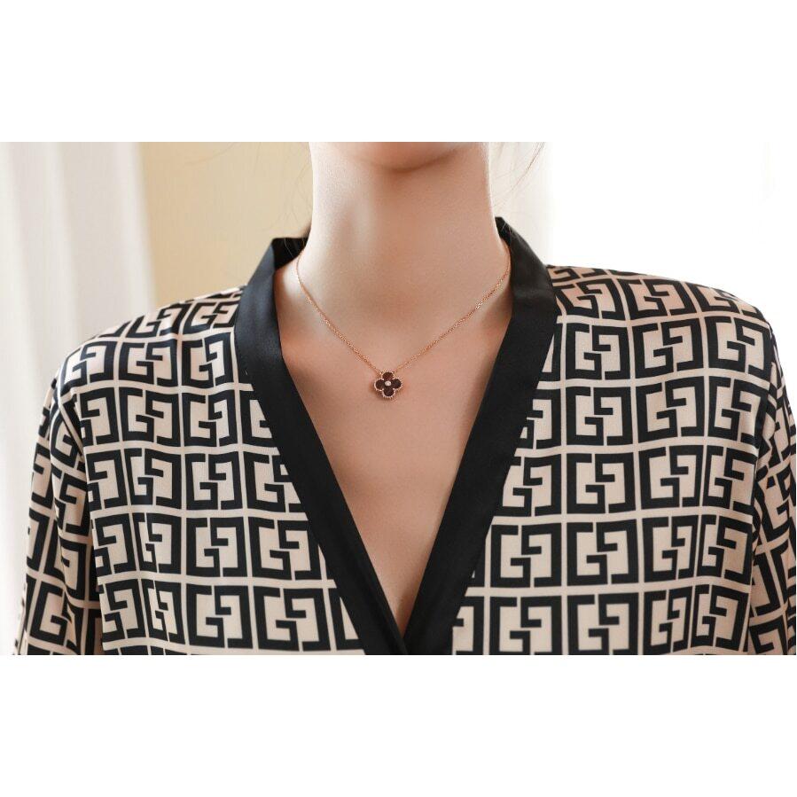 Женский пижамный комплект, роскошные кривые принты, одежда для сна с v-образным вырезом, короткая повседневная домашняя одежда из искусственного шелка, 2 шт., ночная рубашка Femme