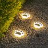 Paw Print Solar Lights 4 Pack, Солнечный садовый светильник, Водонепроницаемый светильник в виде лапы для кошек и собак, Светодиодные светильники для дорожек для дома, Christ