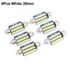 6 шт. Светодиодные лампы C5W Canbus Festoon LED Для освещения салона, купола, багажника, номерного знака автомобиля 12В 300Лм 6500K Белый