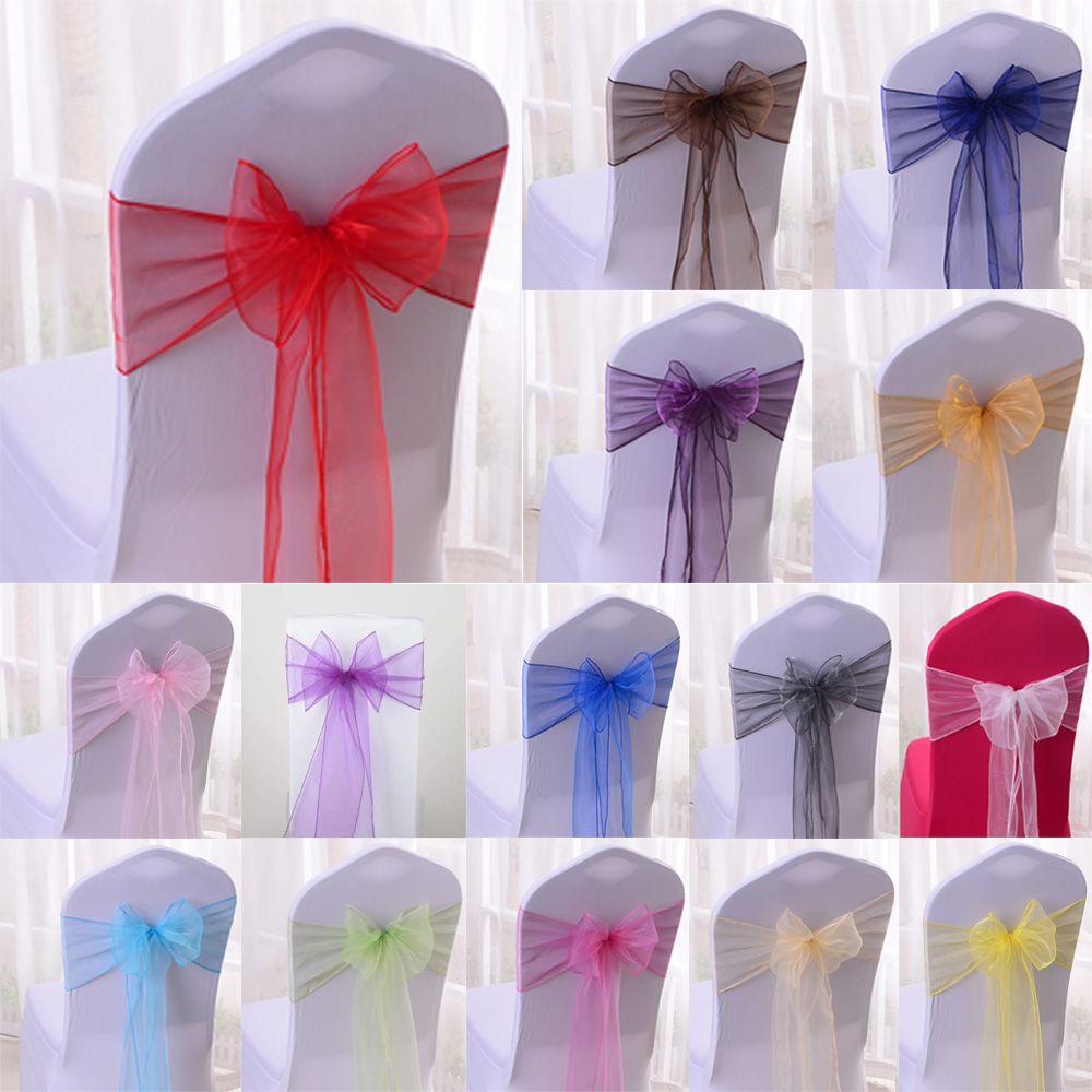 Chairs Decoration Chair Back Decor Wedding Reception Supplies Chair Bows Sashes Events Banquets