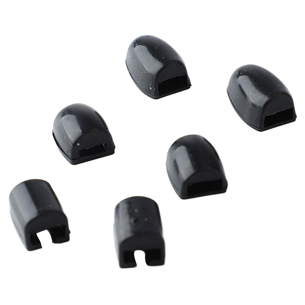 6 шт. Подставки для клавиш саксофона Силиконовые Удобные Амортизирующие Накладки для пальцев саксофона Накладка для большого пальца саксофона Черные