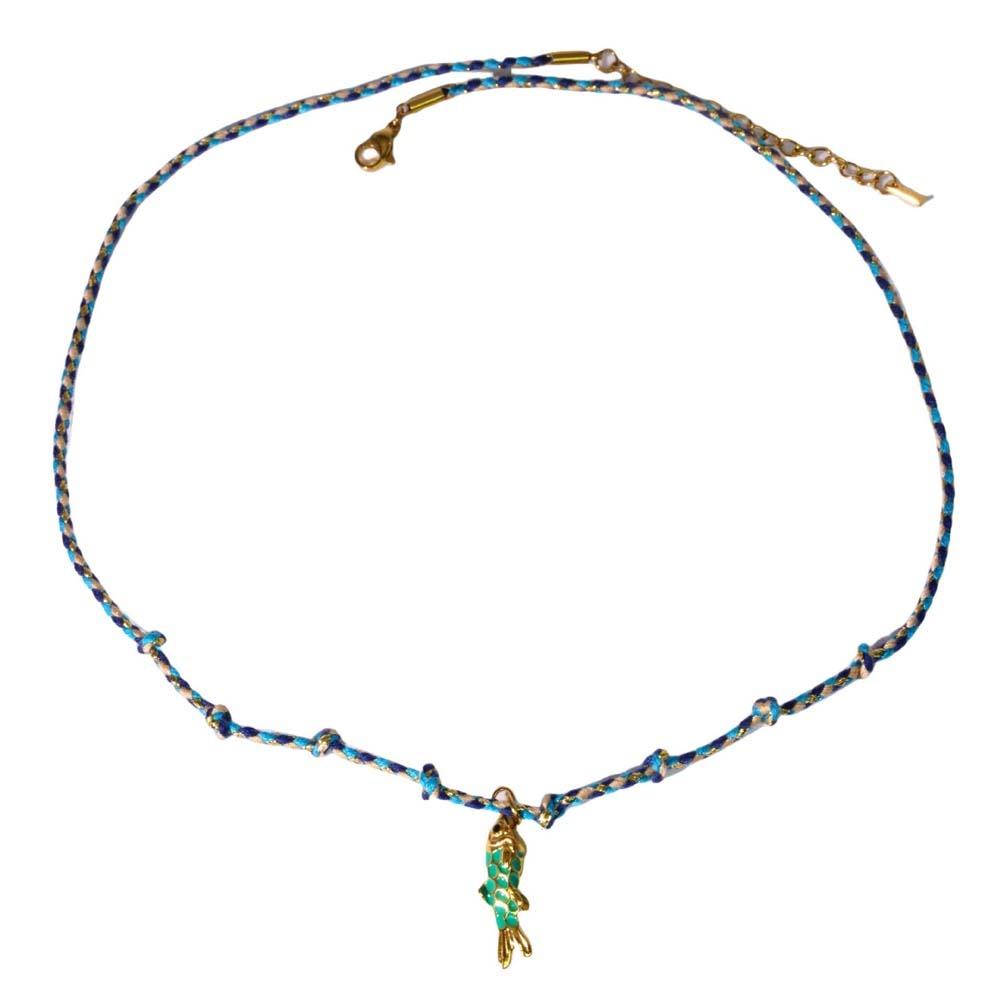 Movable Plated Enamel Fish Choker Ocean Style Enamel Koi Neck Pendant  Accessories