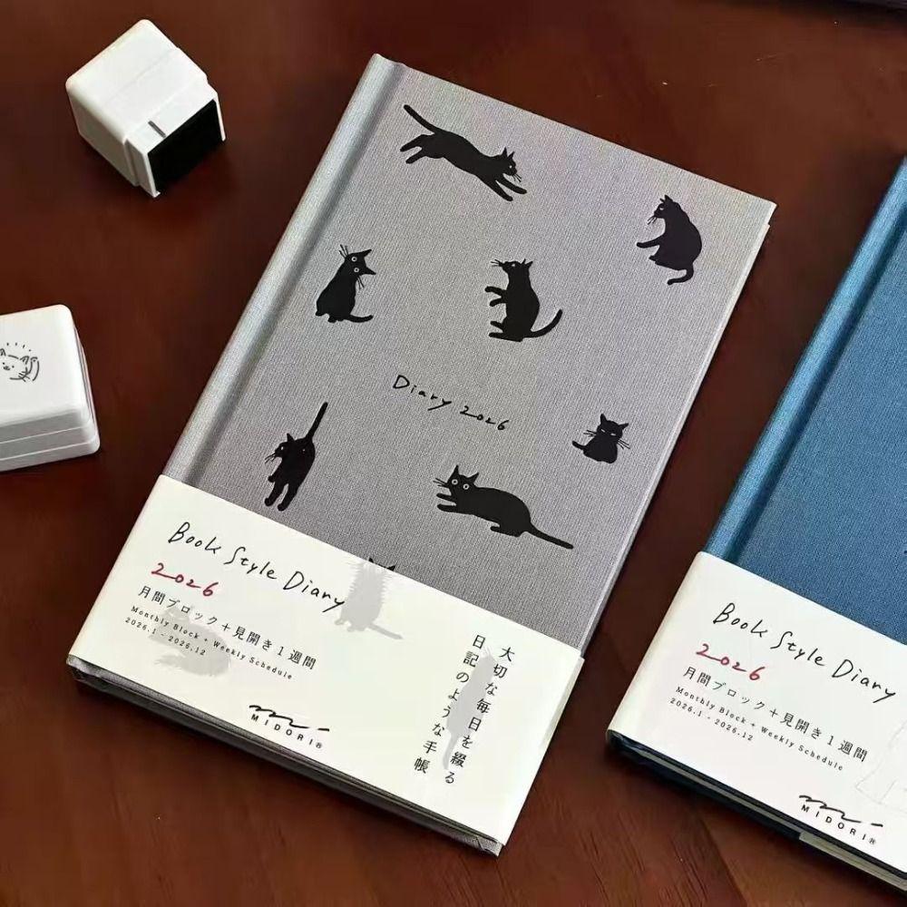 To Do List B5 Notebook Kitten Illustration Daily Planner Cartoon 2026 Agenda Book School Office