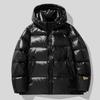 Black Gold Down Jacket Men Short Men Winter Thickened Hooded Jacket Men and Women Warm Tops