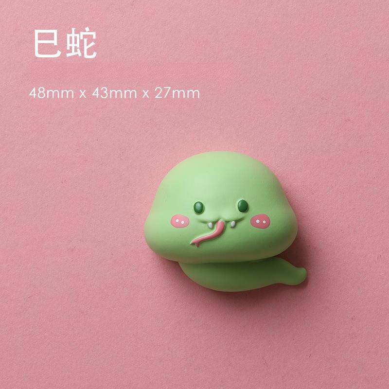 Chinese Zodiac Refrigerator Sticker Resin Figurine Creative Magnetic Sticker Cartoon Cute Gift Decoration Magnet