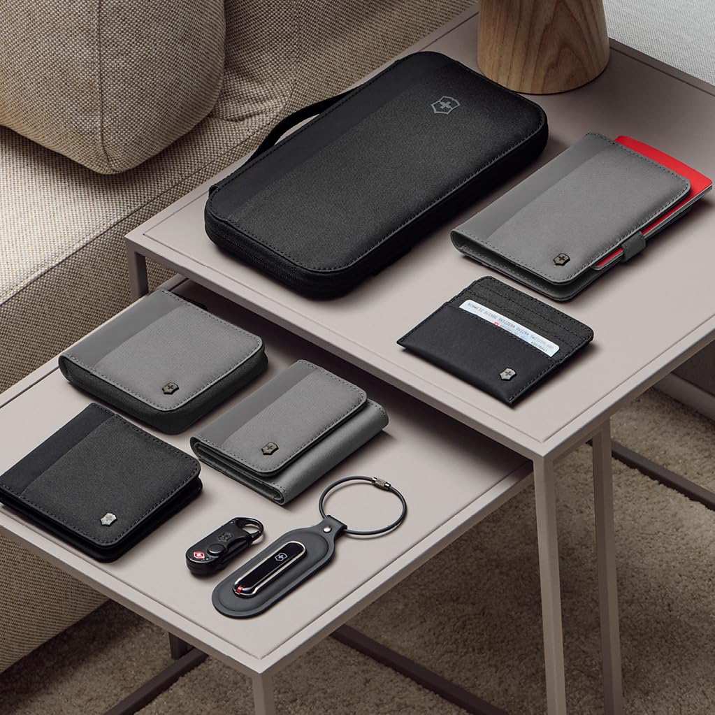 Victorinox Дорожные принадлежности Дорожный Паспорт Складной Карточка с названием бренда 653371 Органайзер, Держатель, Мужской кошелек, Кошелек, Кошелек, Чехол, Черный,