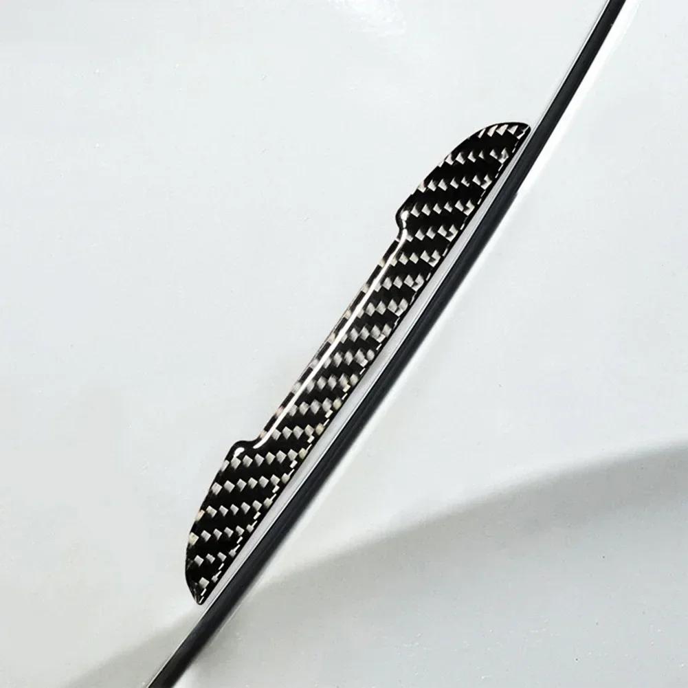 4 шт. защитная наклейка на дверь автомобиля, полоса из углеродного волокна, защита от столкновений, кромка двери автомобиля, устойчивая к царапинам