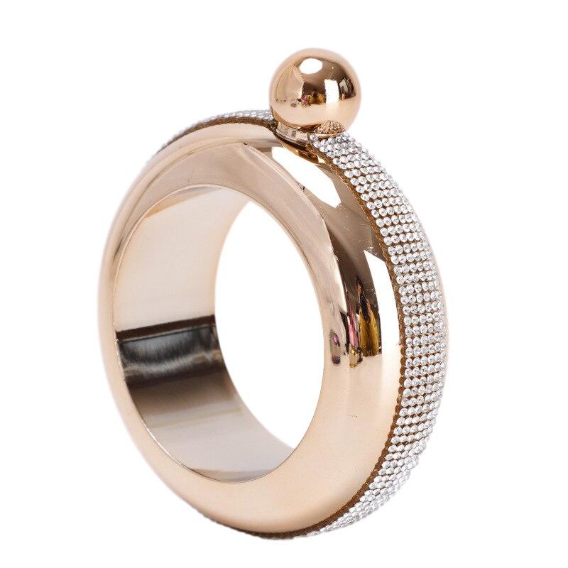 Кувшин браслет фляжка портативная круглая фляжка для алкоголя посуда браслет ювелирные изделия бутылка для алкоголя подарок 3.5 унции для женщин