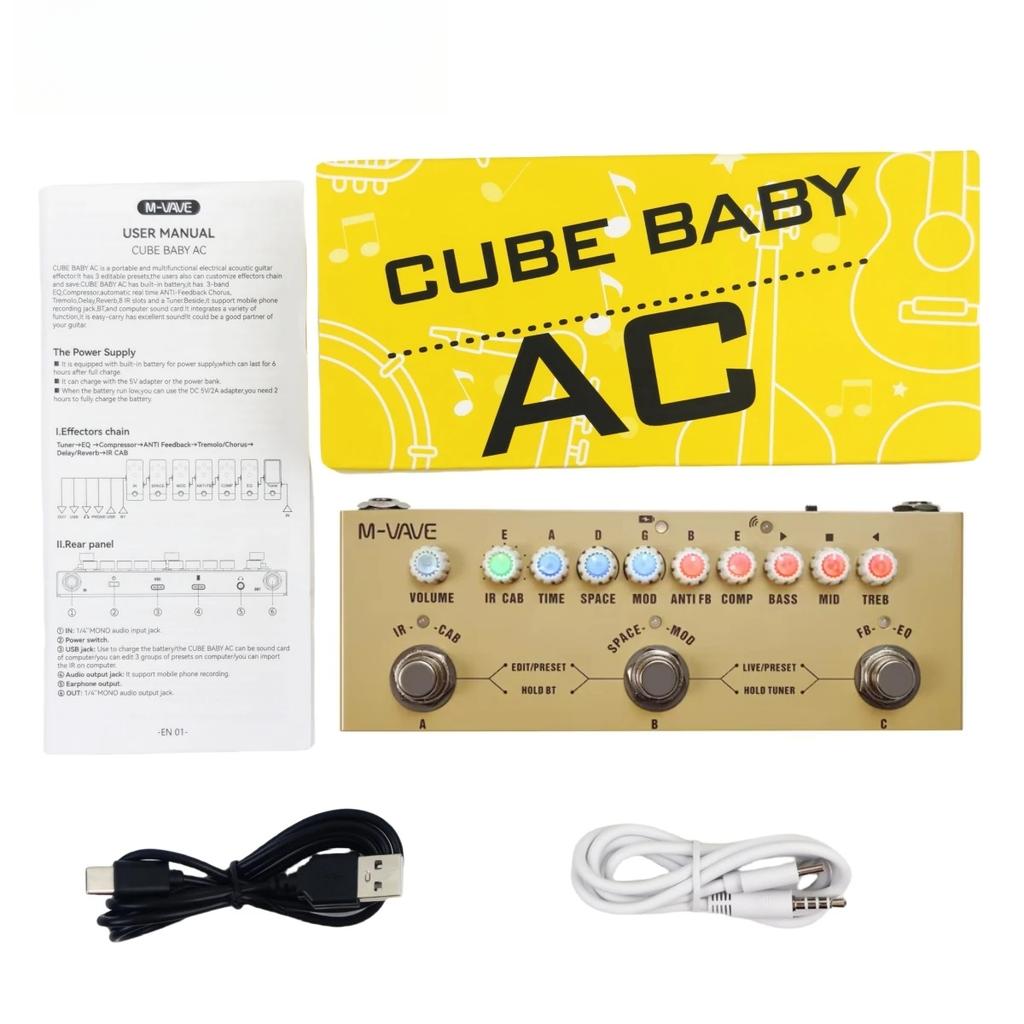 Переменный ток: 9 импульсных откликов кабинетов + эквалайзер | Студийный центр для акустического гитариста | Звукозаписывающая установка с перезаряжаемым аккумулятором, обеспечивающим до 12 часов работы