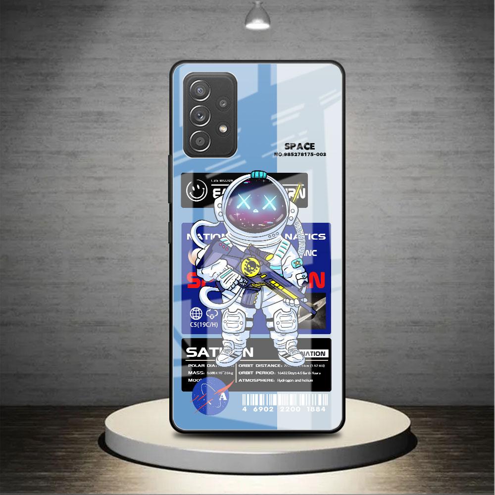 Модный милый стеклянный чехол с астронавтом для Samsung Galaxy A52 A71 A50 A51 A70 A21s A31 A72 A10 A12 A30 A22 5G, чехол для телефона
