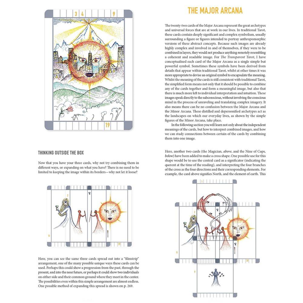 Прозрачные карты со значениями на них Набор тренировочной колоды с путеводителем Игра для гадания для начинающих