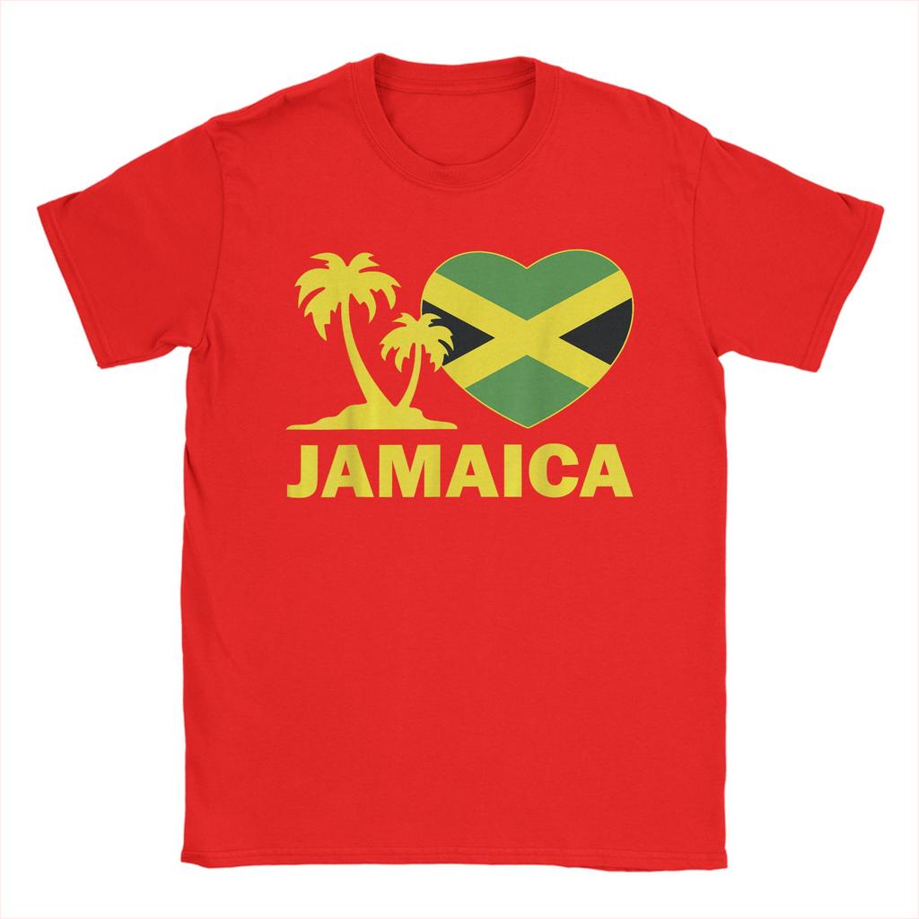 Оверсайз Футболка JamaicaShirt Я Люблю Флаг Ямайки Сердце Женская Унисекс Детская Девочки Футболка100% Хлопок Футболки для Унисекс Летние Топы