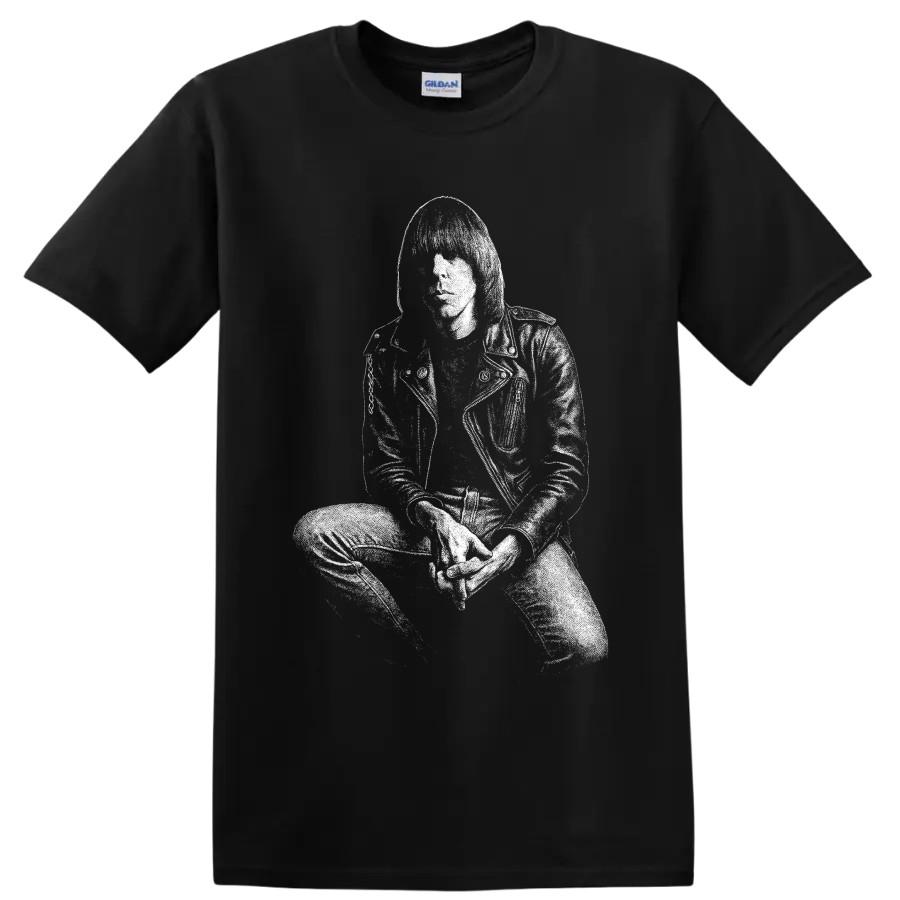 Joey Ramone Punk Rock Portrait T Shirt Vintage Music Singer Graphic Tee Print