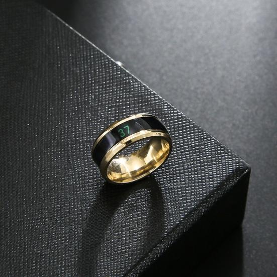 Обручальное кольцо из титановой стали, кольцо с датчиком температуры тела, интеллектуальное кольцо с датчиком температуры, мужское и женское кольцо