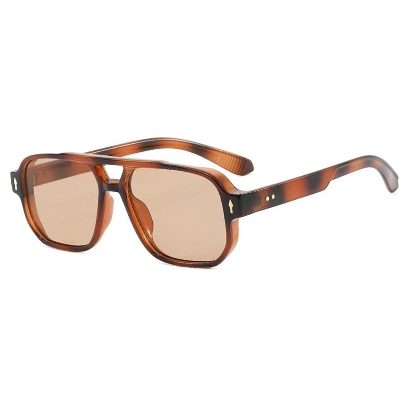 Retro Rivets Square Sunglasses Women Fashion Brand Designer Gradient Shades Uv400 Men Trending Steam Punk Sun Glasses For Men