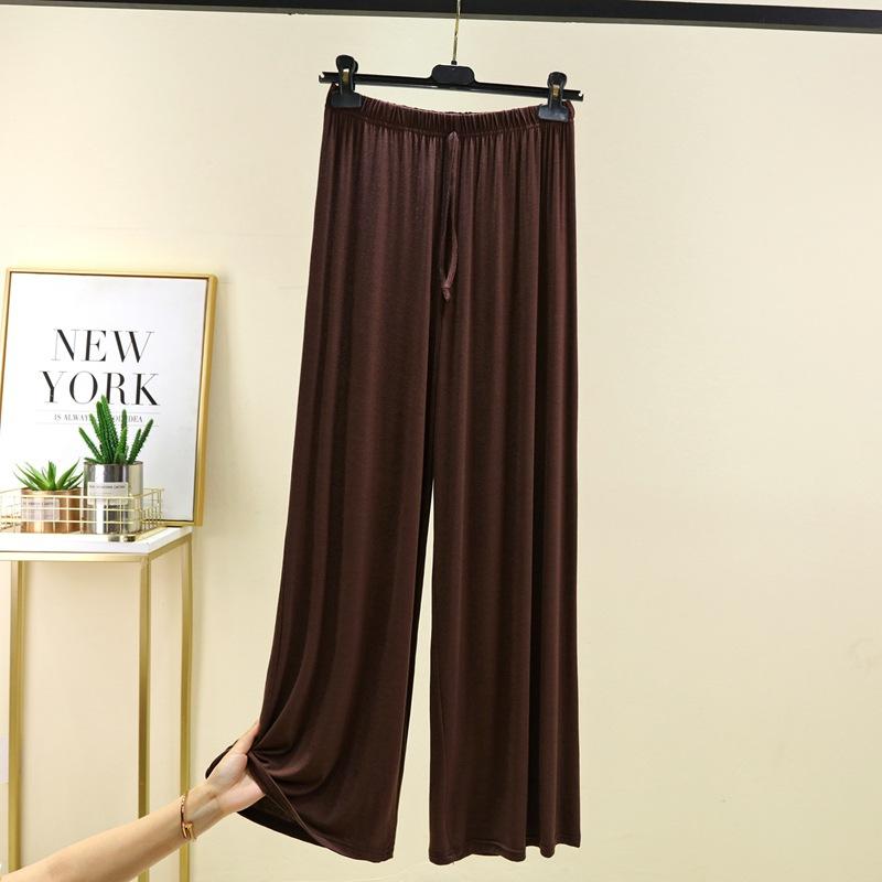 Большие размеры от M до 6XL, женские широкие брюки с U-образным вырезом и высокой талией, свободные длинные брюки, однотонные, повседневные брюки с драпировкой, подходят всем