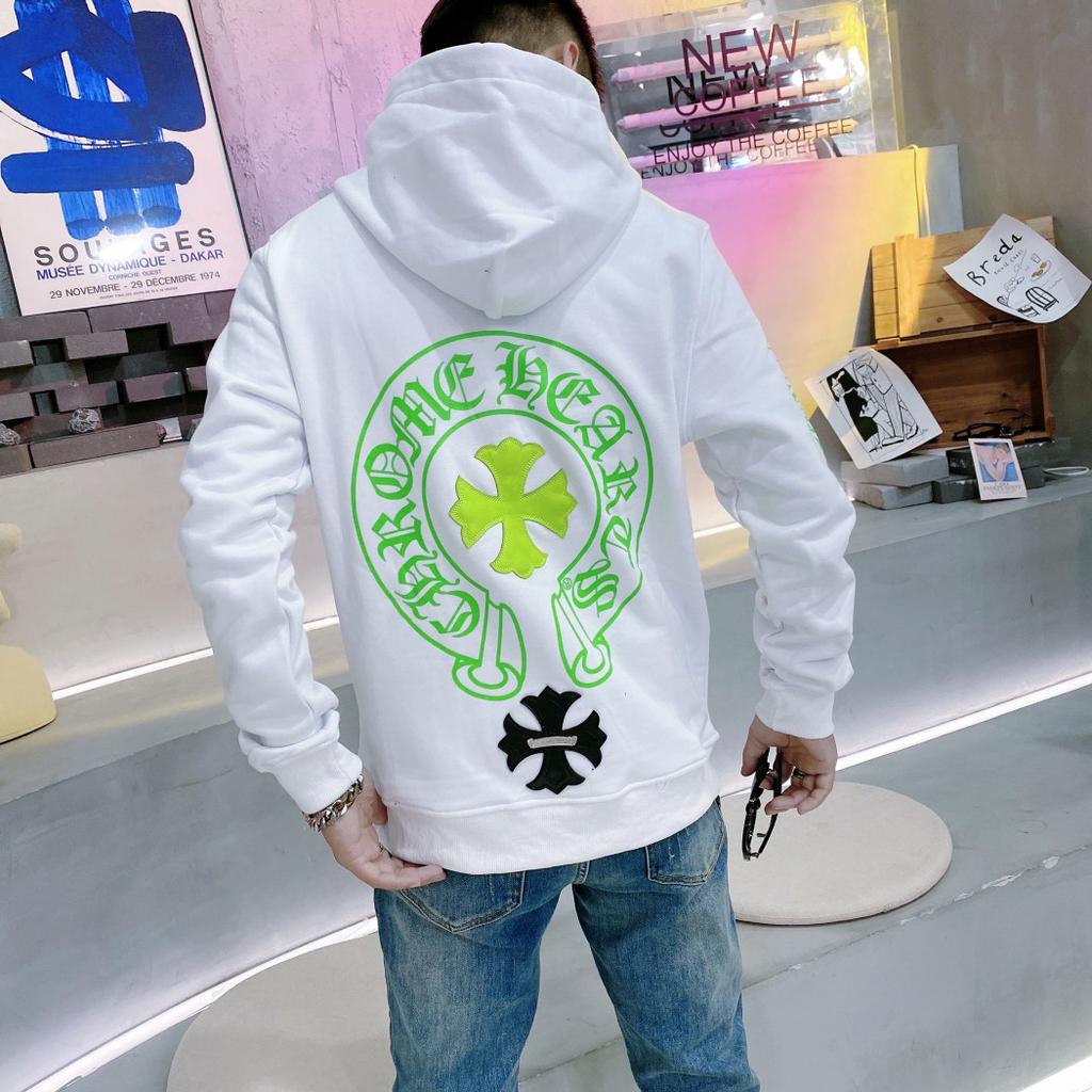 8078 CHROME HEARTS 2025 New Spring and Autumn Plus-size Thin Style Classic Style Logo Hooded Sweatshirt for Couples