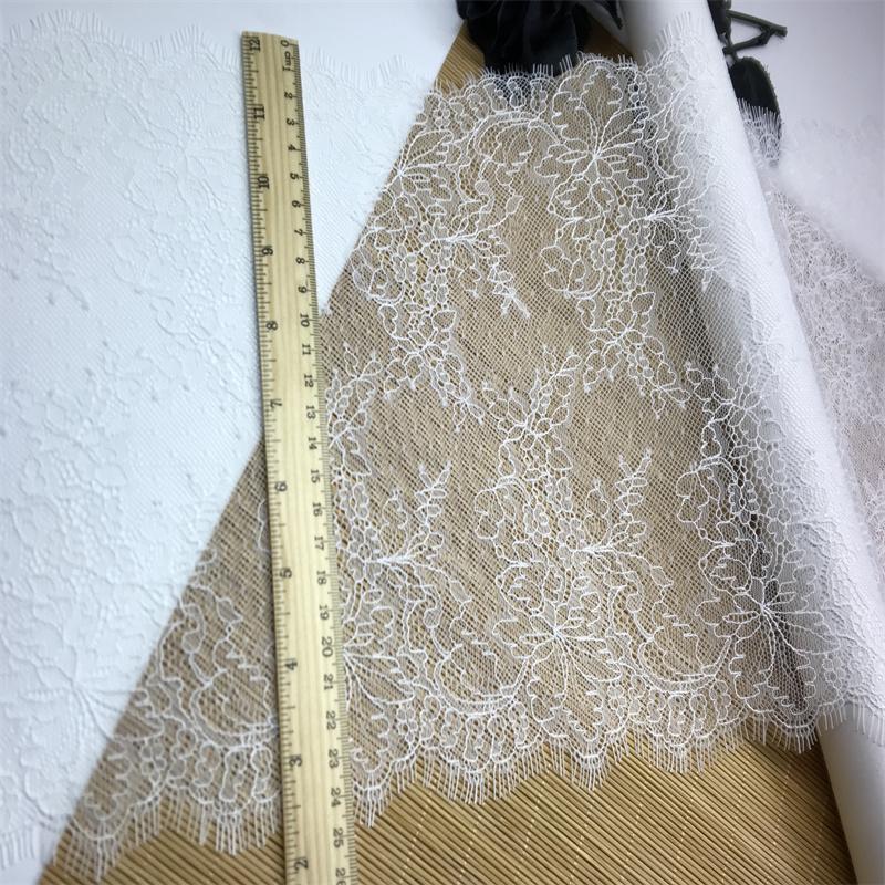 (6 цветов) 3 метра французского кружева шантильи, неэластичное кружево с ресничками для нижнего белья, платья, домашнего декора, рукоделия