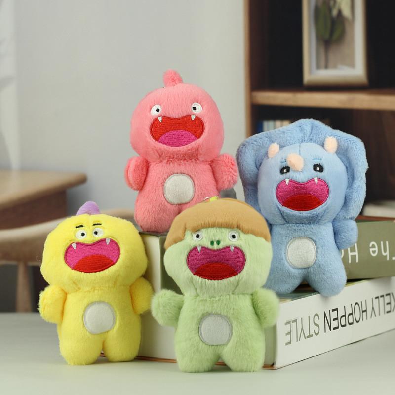 Charming Mini Rhino Plushie Cute Soft Short Plush Stuffed Animal Accessory