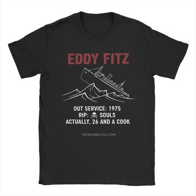 Edmund Fitzgerald 100% Хлопковая Футболка Для Мужчин Летняя Большой Корабль Y2K Повседневные Футболки С Круглым Вырезом Футболки Для Отдыха Оверсайз Пользовательские Футболки Своими Руками